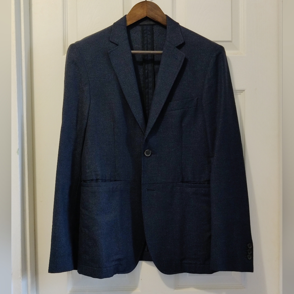 Bespoken Men's Size S Navy Wool Blend Sport coat